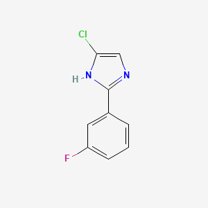 molecular formula C9H6ClFN2 B14864482 5-Chloro-2-(3-fluorophenyl)-1H-imidazole 