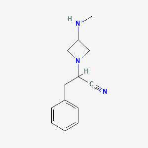 molecular formula C13H17N3 B14864485 2-(3-(Methylamino)azetidin-1-yl)-3-phenylpropanenitrile 