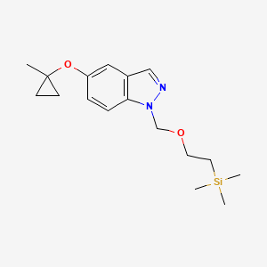 molecular formula C17H26N2O2Si B14864491 5-(1-methylcyclopropoxy)-1-((2-(trimethylsilyl)ethoxy)methyl)-1H-indazole 