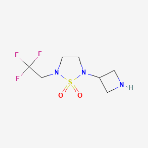 molecular formula C7H12F3N3O2S B14864493 2-(Azetidin-3-yl)-5-(2,2,2-trifluoroethyl)-1,2,5-thiadiazolidine 1,1-dioxide 