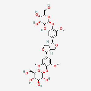 (2S,3R,4S,5S,6R)-2-[4-[(3R,3aS,6R,6aS)-6-[3,5-dimethoxy-4-[(2S,3R,4S,5S,6R)-3,4,5-trihydroxy-6-(hydroxymethyl)oxan-2-yl]oxyphenyl]-1,3,3a,4,6,6a-hexahydrofuro[3,4-c]furan-3-yl]-2-methoxyphenoxy]-6-(hydroxymethyl)oxane-3,4,5-triol