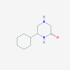 molecular formula C10H18N2O B14864537 6-Cyclohexylpiperazin-2-one CAS No. 907973-25-5