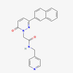 molecular formula C22H18N4O2 B14864549 2-(3-(naphthalen-2-yl)-6-oxopyridazin-1(6H)-yl)-N-(pyridin-4-ylmethyl)acetamide 