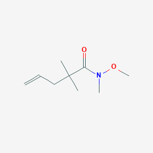 molecular formula C9H17NO2 B14864550 N-methoxy-N,2,2-trimethylpent-4-enamide 