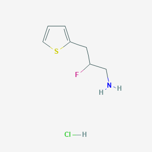 molecular formula C7H11ClFNS B14864554 2-Fluoro-3-(thiophen-2-yl)propan-1-amine hydrochloride 