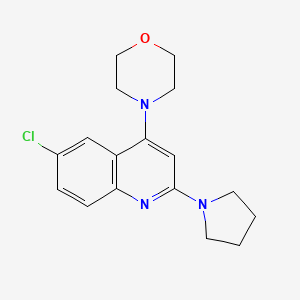 4-(6-Chloro-2-(pyrrolidin-1-yl)quinolin-4-yl)morpholine