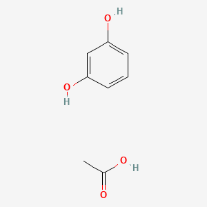 molecular formula C8H10O4 B14864577 Acetic acid; benzene-1,3-diol 