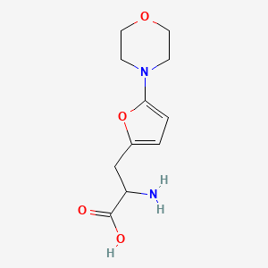 molecular formula C11H16N2O4 B14864594 2-Amino-3-(5-morpholinofuran-2-yl)propanoic acid 