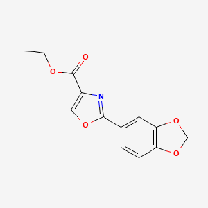 Ethyl 2-(benzo[D][1,3]dioxol-5-YL)oxazole-4-carboxylate