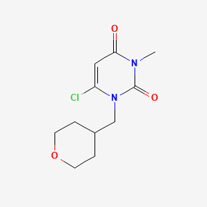 molecular formula C11H15ClN2O3 B14864623 6-chloro-3-methyl-1-((tetrahydro-2H-pyran-4-yl)methyl)pyrimidine-2,4(1H,3H)-dione 