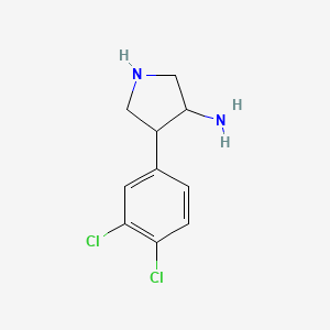 molecular formula C10H12Cl2N2 B14864632 4-(3,4-Dichlorophenyl)pyrrolidin-3-amine 