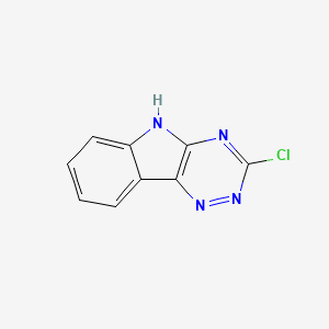 molecular formula C9H5ClN4 B14864646 3-Chloro-5H-[1,2,4]triazino[5,6-B]indole 