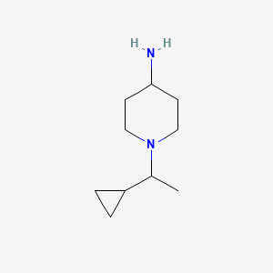 molecular formula C10H20N2 B1486467 1-(1-Cyclopropylethyl)piperidin-4-amine CAS No. 1038972-85-8