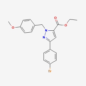 Ethyl 1-(4-methoxybenzyl)-3-(4-bromophenyl)-1H-pyrazole-5-carboxylate