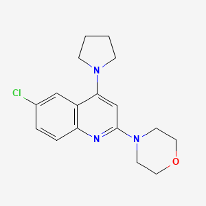 4-(6-Chloro-4-(pyrrolidin-1-yl)quinolin-2-yl)morpholine