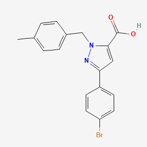 1-(4-Methylbenzyl)-3-(4-bromophenyl)-1H-pyrazole-5-carboxylic acid