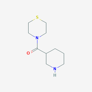 molecular formula C10H18N2OS B1486473 4-(Piperidine-3-carbonyl)thiomorpholine CAS No. 1042784-02-0
