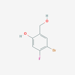 molecular formula C7H6BrFO2 B14864744 5-Bromo-4-fluoro-2-hydroxybenzyl alcohol 