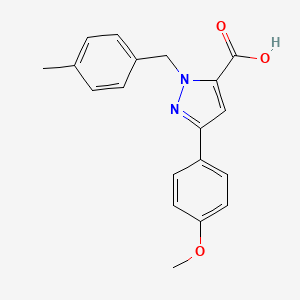 1-(4-Methylbenzyl)-3-(4-methoxyphenyl)-1H-pyrazole-5-carboxylic acid