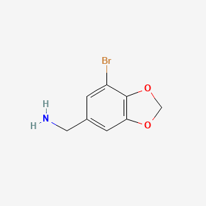 molecular formula C8H8BrNO2 B1486477 (7-溴-2H-1,3-苯并二氧杂环-5-基)甲胺 CAS No. 1094225-67-8
