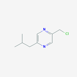 molecular formula C9H13ClN2 B14864778 2-(Chloromethyl)-5-isobutylpyrazine 