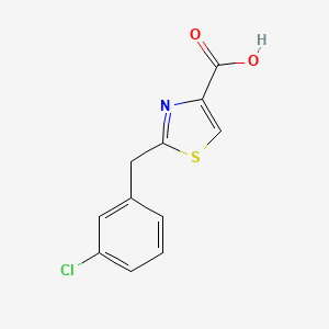 molecular formula C11H8ClNO2S B1486478 2-[(3-氯苯基)甲基]-1,3-噻唑-4-羧酸 CAS No. 1094423-38-7