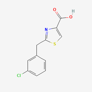 molecular formula C11H8ClNO2S B1486478 2-[(3-クロロフェニル)メチル]-1,3-チアゾール-4-カルボン酸 CAS No. 1094423-38-7