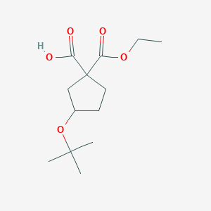 1-(Ethoxycarbonyl)-3-tert-butoxycyclopentanecarboxylic acid