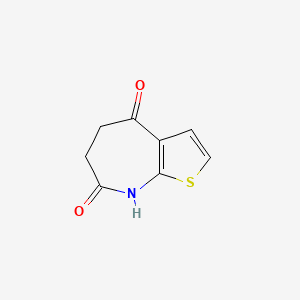 molecular formula C8H7NO2S B14864830 5,6-dihydro-4H-thieno[2,3-b]azepine-4,7(8H)-dione 