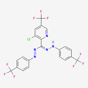 [3-chloro-5-(trifluoromethyl)-2-pyridinyl]{2-[4-(trifluoromethyl)phenyl]diazenyl}methanone N-[4-(trifluoromethyl)phenyl]hydrazone