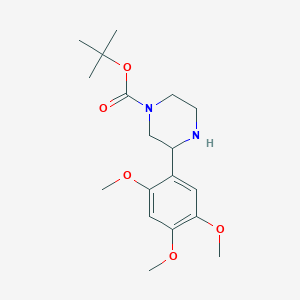 molecular formula C18H28N2O5 B14864888 3-(2,4,5-Trimethoxy-phenyl)-piperazine-1-carboxylic acid tert-butyl ester 