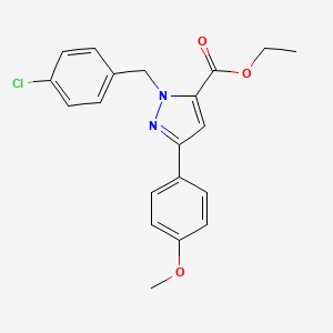 molecular formula C20H19ClN2O3 B14864904 Ethyl 1-(4-chlorobenzyl)-3-(4-methoxyphenyl)-1H-pyrazole-5-carboxylate 