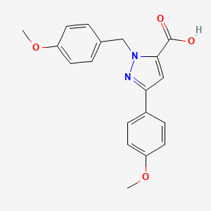 1-(4-Methoxybenzyl)-3-(4-methoxyphenyl)-1H-pyrazole-5-carboxylic acid