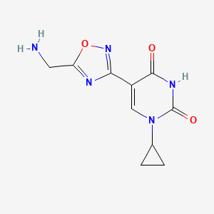 5-(5-(aminomethyl)-1,2,4-oxadiazol-3-yl)-1-cyclopropylpyrimidine-2,4(1H,3H)-dione