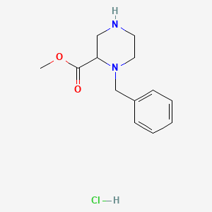 molecular formula C13H19ClN2O2 B14864977 1-Benzyl-piperazine-2-carboxylic acid methyl ester hydrochloride CAS No. 1246553-70-7