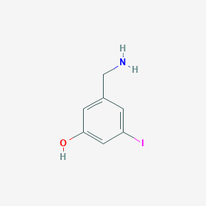 molecular formula C7H8INO B14864993 3-(Aminomethyl)-5-iodophenol 