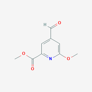 molecular formula C9H9NO4 B14864997 Methyl 4-formyl-6-methoxypyridine-2-carboxylate 