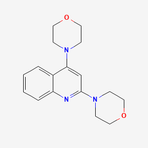 molecular formula C17H21N3O2 B14865002 2,4-Bis(morpholin-4-yl)quinoline 