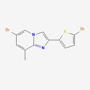 molecular formula C12H8Br2N2S B14865005 6-Bromo-2-(5-bromothiophen-2-yl)-8-methylimidazo[1,2-a]pyridine 