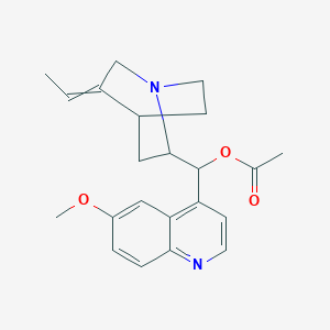 molecular formula C22H26N2O3 B14865036 [(5-Ethylidene-1-azabicyclo[2.2.2]octan-2-yl)-(6-methoxyquinolin-4-yl)methyl] acetate 