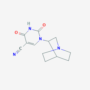 molecular formula C12H14N4O2 B14865039 2,4-Dioxo-1-(quinuclidin-3-yl)-1,2,3,4-tetrahydropyrimidine-5-carbonitrile 