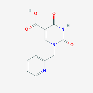 molecular formula C11H9N3O4 B14865049 2,4-Dioxo-1-(pyridin-2-ylmethyl)-1,2,3,4-tetrahydropyrimidine-5-carboxylic acid 