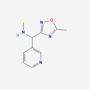 N-methyl-1-(5-methyl-1,2,4-oxadiazol-3-yl)-1-(pyridin-3-yl)methanamine