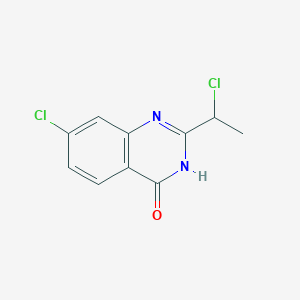 molecular formula C10H8Cl2N2O B14865093 7-chloro-2-(1-chloroethyl)quinazolin-4(3H)-one 