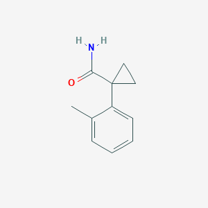 molecular formula C11H13NO B14865099 1-(2-Methylphenyl)cyclopropanecarboxamide 