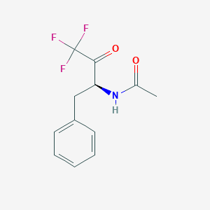 molecular formula C13H12F3NO3 B148651 1,1,1-Trifluoro-3-acetamido-4-phenyl butan-2-one(n-acetyl-l-phenylalanyl trifluoromethyl ketone) CAS No. 128656-63-3