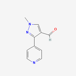 molecular formula C10H9N3O B1486510 1-甲基-3-(吡啶-4-基)-1H-吡唑-4-甲醛 CAS No. 1152546-66-1