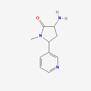 3-Amino-1-methyl-5-(pyridin-3-yl)pyrrolidin-2-one