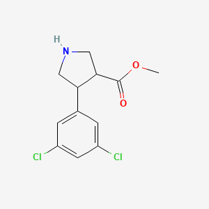 molecular formula C12H13Cl2NO2 B14865114 Methyl 4-(3,5-dichlorophenyl)pyrrolidine-3-carboxylate 