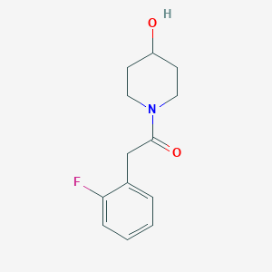 molecular formula C13H16FNO2 B1486514 2-(2-氟苯基)-1-(4-羟基哌啶-1-基)乙烷-1-酮 CAS No. 1156978-11-8